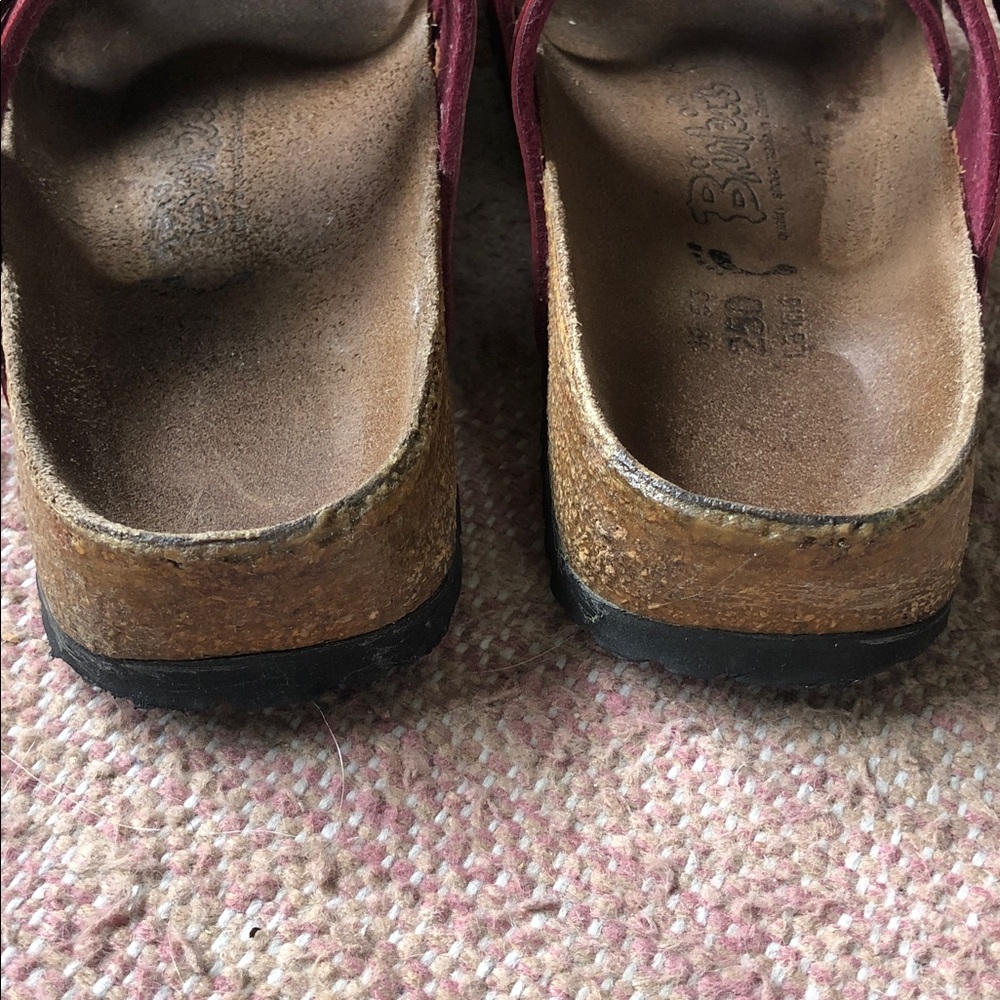 Birki’s by Birkenstock Burgundy Strap Sandals size W 8, M 6 - Picture 8 of 8